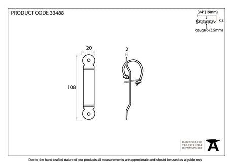 From The Anvil - Beeswax Locking Penny End Screw on Staple | Sku. 33488 | Trade Door Handles.