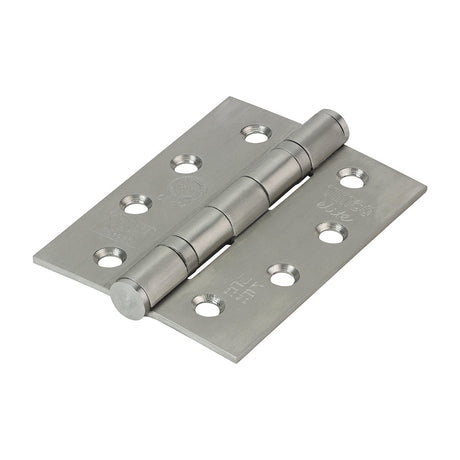 This is an image of Timco - Grade 13 Fire Door Hinges - Satin Stainless Steel 101 x 76 x 3 (1.5 Pairs Blister Pack) 334903