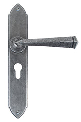 From The Anvil - Pewter Gothic Lever Euro Lock Set | Sku. 33604/47 | Trade Door Handles.