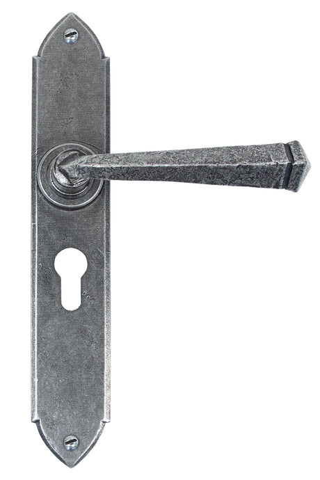 From The Anvil - Pewter Gothic Lever Euro Lock Set | Sku. 33604/47 | Trade Door Handles.