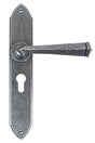 From The Anvil - Pewter Gothic Lever Euro Lock Set | Sku. 33604/47 | Trade Door Handles.