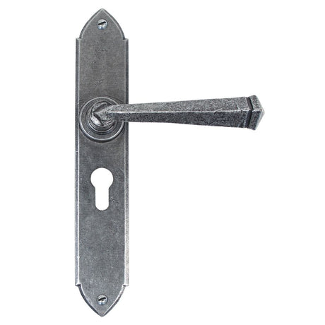 From The Anvil - Pewter Gothic Lever Euro Lock Set | Sku. 33604/47 | Trade Door Handles.