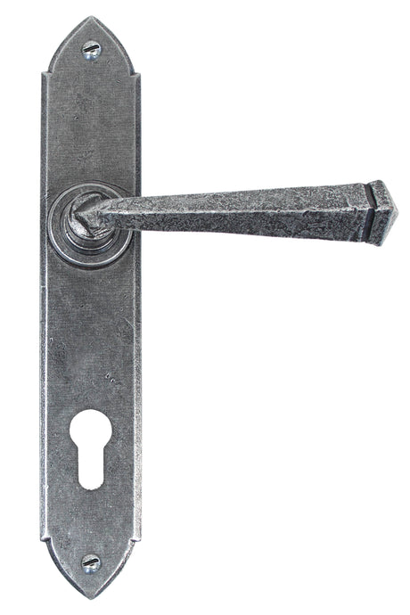 From The Anvil - Pewter Gothic Lever Espag. Lock Set | Sku. 33604 | Trade Door Handles.