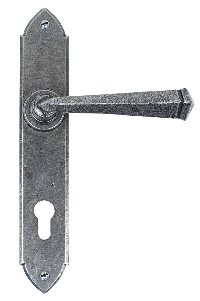 From The Anvil - Pewter Gothic Lever Espag. Lock Set | Sku. 33604 | Trade Door Handles.