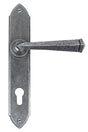 From The Anvil - Pewter Gothic Lever Espag. Lock Set | Sku. 33604 | Trade Door Handles.