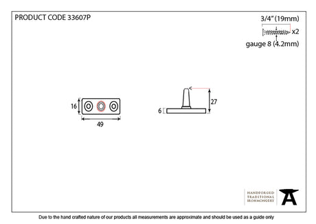 From The Anvil - Pewter Stay Pin | Sku. 33607P | Trade Door Handles.