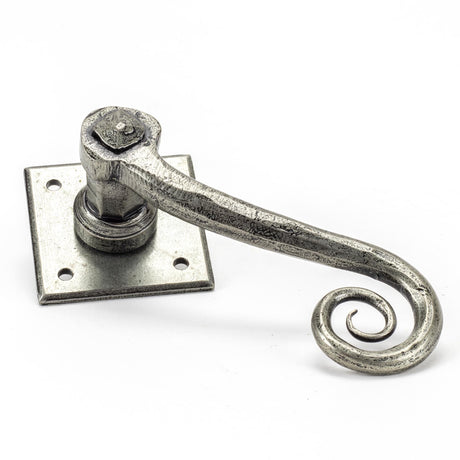 From The Anvil - Pewter Monkeytail Lever on Rose Set (Diamond) | Sku. 33612 | Trade Door Handles.