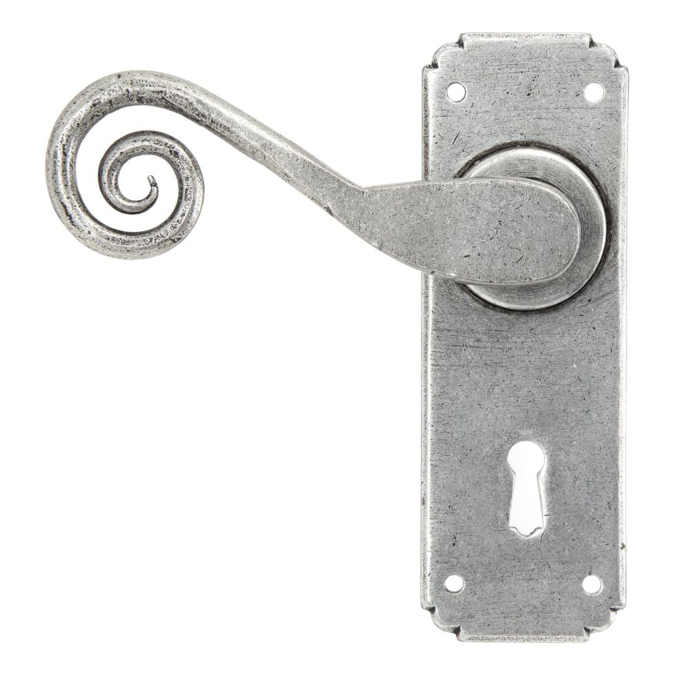 From The Anvil - Pewter Monkeytail Lever Lock Set | Sku. 33615 | Trade Door Handles.