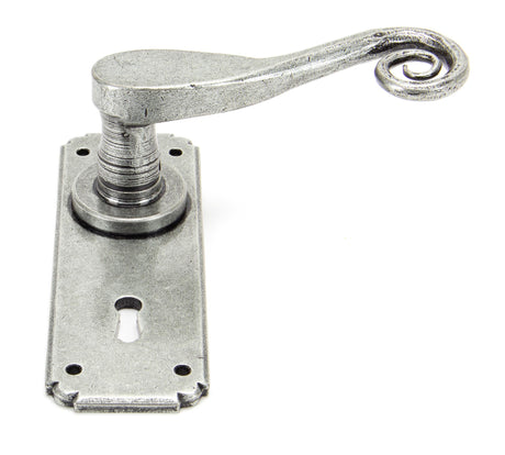 From The Anvil - Pewter Monkeytail Lever Lock Set | Sku. 33615 | Trade Door Handles.