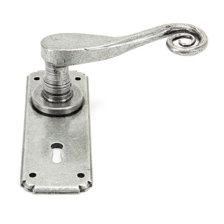 From The Anvil - Pewter Monkeytail Lever Lock Set | Sku. 33615 | Trade Door Handles.
