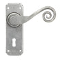 From The Anvil - Pewter Monkeytail Lever Lock Set | Sku. 33615 | Trade Door Handles.