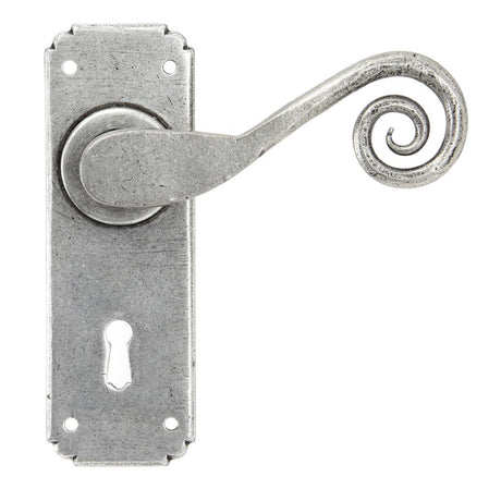 From The Anvil - Pewter Monkeytail Lever Lock Set | Sku. 33615 | Trade Door Handles.