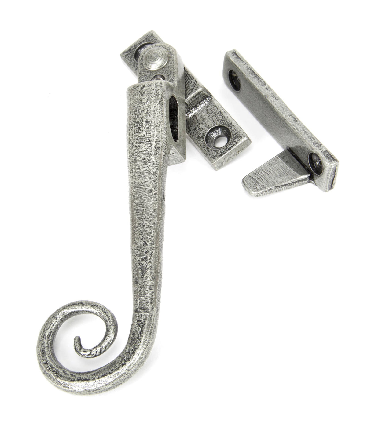 From The Anvil - Pewter Locking Night-Vent Monkeytail Fastener - LH | Sku. 33618 | Trade Door Handles.