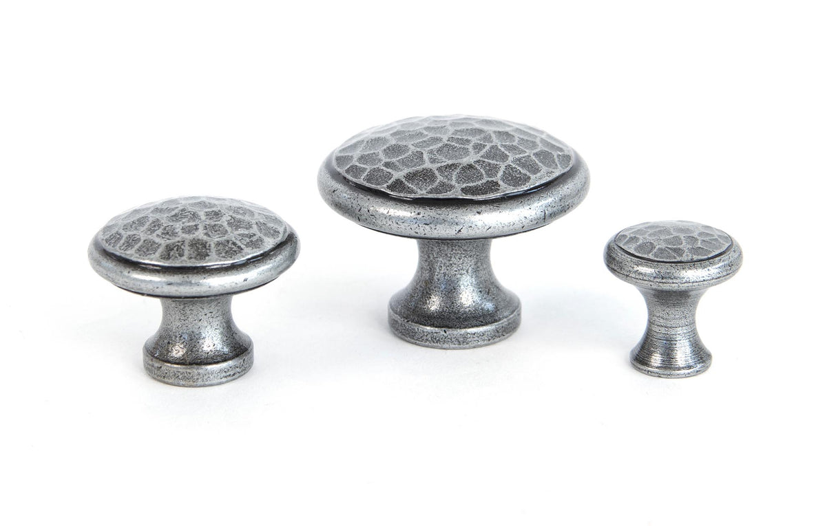 From The Anvil - Pewter Hammered Cabinet Knob - Medium | Sku. 33626 | Trade Door Handles.