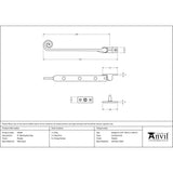 From The Anvil - Pewter 8" Monkeytail Stay | Sku. 33630 | Trade Door Handles.
