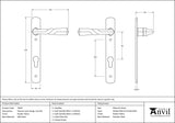 From The Anvil - Pewter Narrow Lever Espag. Lock Set | Sku. 33633 | Trade Door Handles.