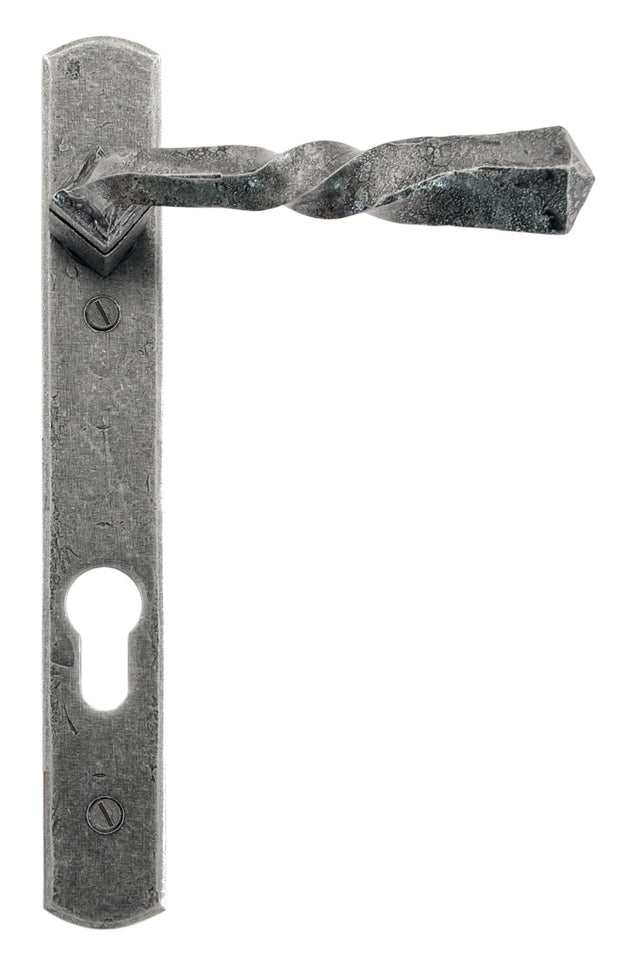 From The Anvil - Pewter Narrow Lever Espag. Lock Set | Sku. 33633 | Trade Door Handles.
