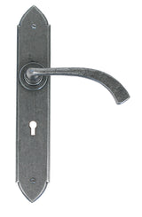 From The Anvil - Pewter Gothic Curved Sprung Lever Lock Set | Sku. 33634 | Trade Door Handles.