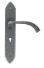 From The Anvil - Pewter Gothic Curved Sprung Lever Lock Set | Sku. 33634 | Trade Door Handles.