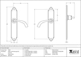 From The Anvil - Pewter Gothic Curved Sprung Lever Latch Set | Sku. 33635 | Trade Door Handles.