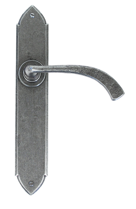 From The Anvil - Pewter Gothic Curved Sprung Lever Latch Set | Sku. 33635 | Trade Door Handles.