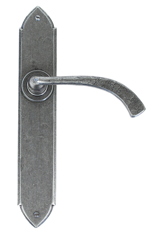 From The Anvil - Pewter Gothic Curved Sprung Lever Latch Set | Sku. 33635 | Trade Door Handles.