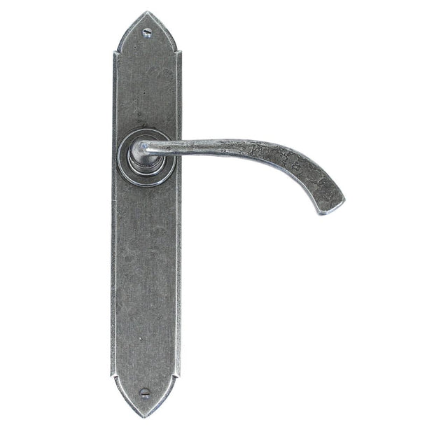 From The Anvil - Pewter Gothic Curved Sprung Lever Latch Set | Sku. 33635 | Trade Door Handles.