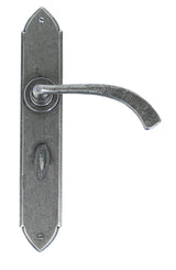 From The Anvil - Pewter Gothic Curved Sprung Lever Bathroom Set | Sku. 33636 | Trade Door Handles.