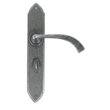 From The Anvil - Pewter Gothic Curved Sprung Lever Bathroom Set | Sku. 33636 | Trade Door Handles.