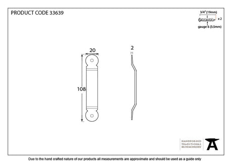 From The Anvil - Pewter Penny End Screw on Staple | Sku. 33639 | Trade Door Handles.