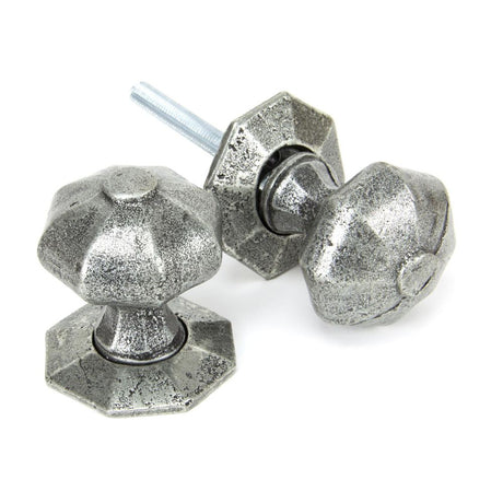 From The Anvil - Pewter Octagonal Mortice/Rim Knob Set | Sku. 33643 | Trade Door Handles.