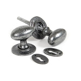 From The Anvil - Pewter Oval Mortice/Rim Knob Set | Sku. 33644 | Trade Door Handles.