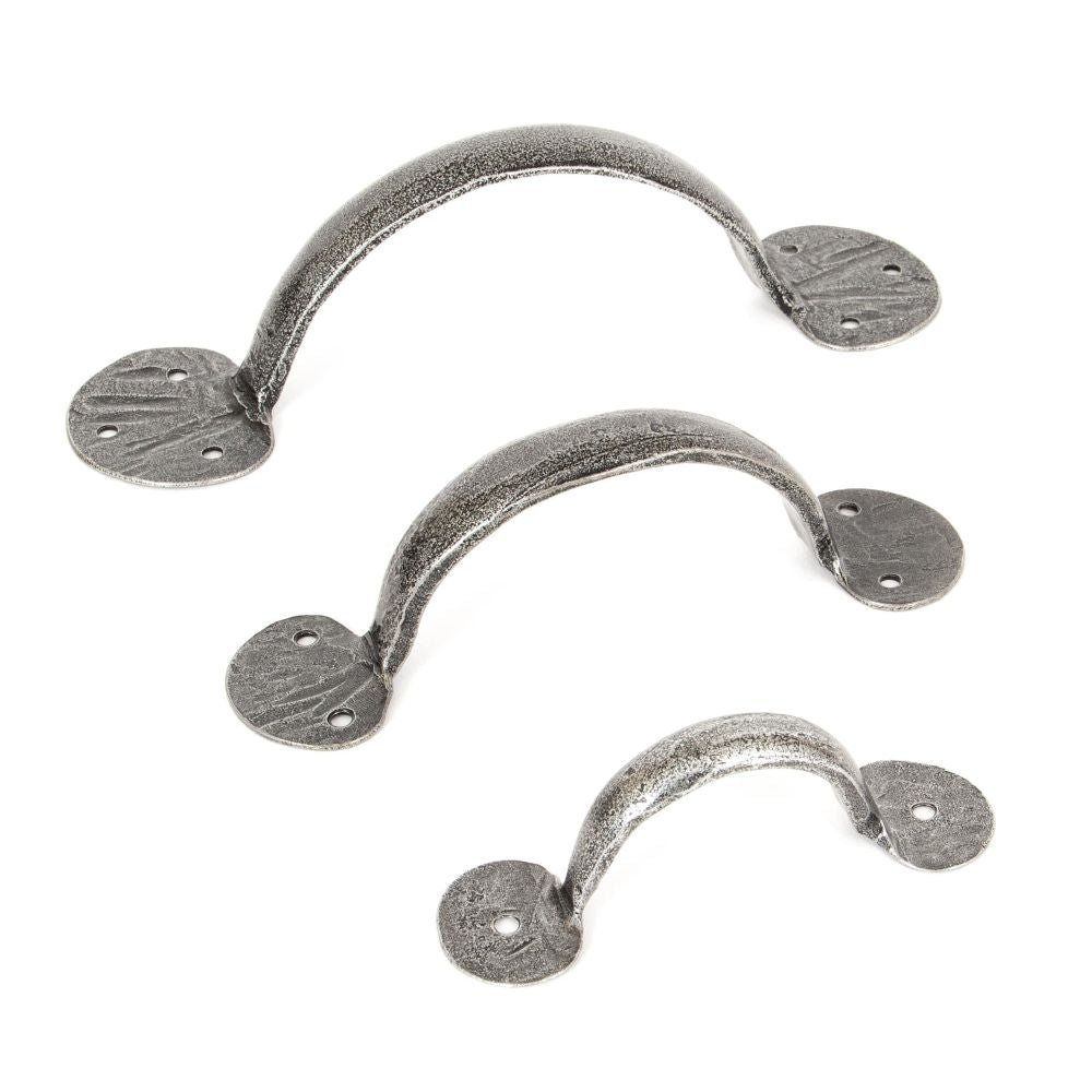 From The Anvil - Pewter 4" Bean D Handle | Sku. 33645 | Trade Door Handles.