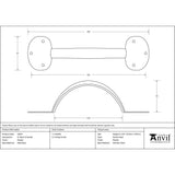 From The Anvil - Pewter 8" Bean D Handle | Sku. 33647 | Trade Door Handles.