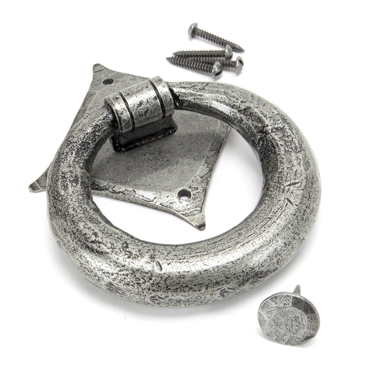 From The Anvil - Pewter Ring Door Knocker | Sku. 33658 | Trade Door Handles.