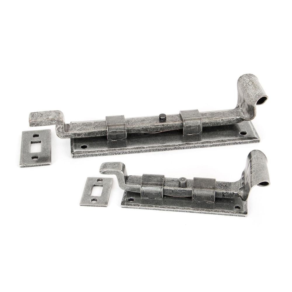 From The Anvil - Pewter 4" Cranked Door Bolt | Sku. 33659 | Trade Door Handles.
