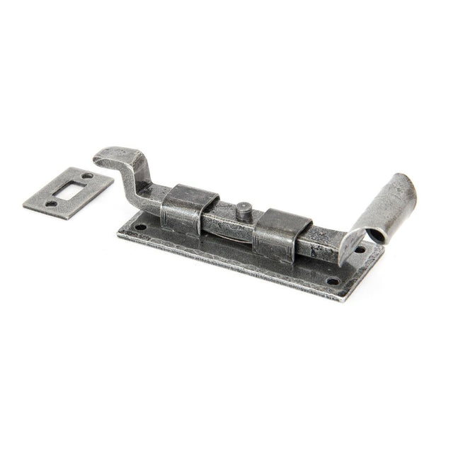From The Anvil - Pewter 4" Cranked Door Bolt | Sku. 33659 | Trade Door Handles.