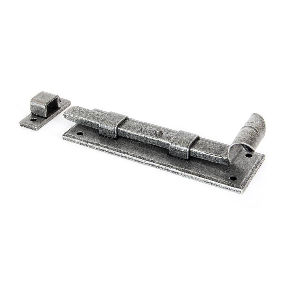 From The Anvil - Pewter 6" Straight Door Bolt | Sku. 33663 | Trade Door Handles.