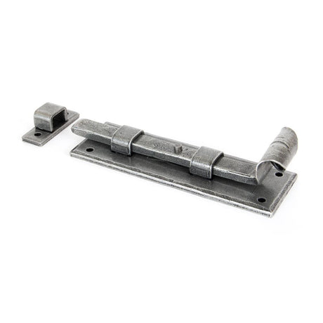 From The Anvil - Pewter 6" Straight Door Bolt | Sku. 33663 | Trade Door Handles.