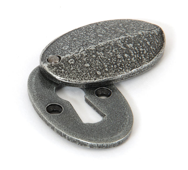 From The Anvil - Pewter Oval Escutcheon & Cover | Sku. 33664 | Trade Door Handles.