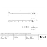 From The Anvil - Pewter 12" Peardrop Stay | Sku. 33679 | Trade Door Handles.
