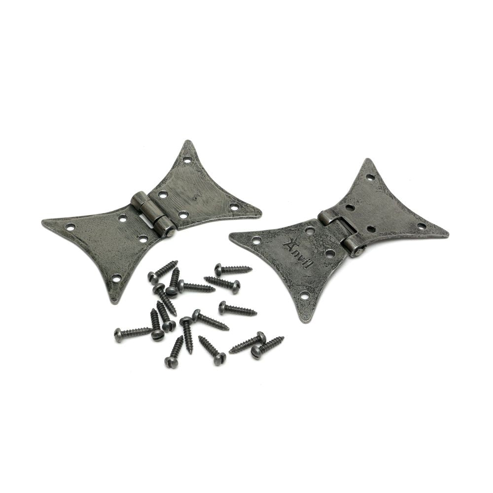 From The Anvil - Pewter 3" Butterfly Hinge (pair) | Sku. 33687 | Trade Door Handles.