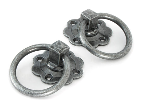 From The Anvil - Pewter Ring Turn Handle Set | Sku. 33689 | Trade Door Handles.