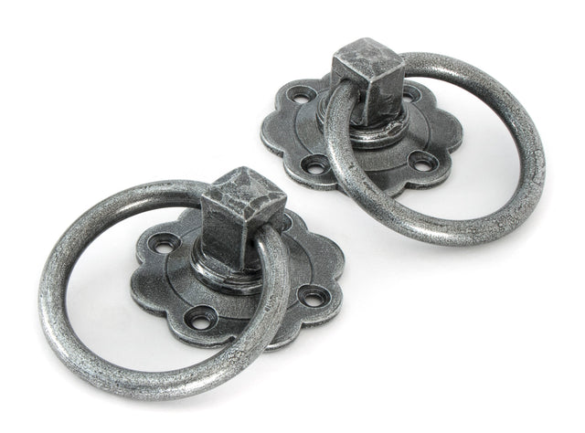 From The Anvil - Pewter Ring Turn Handle Set | Sku. 33689 | Trade Door Handles.