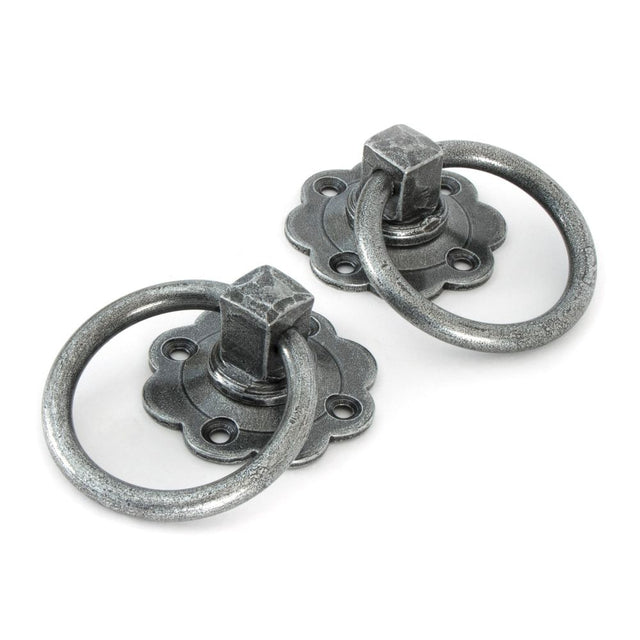 From The Anvil - Pewter Ring Turn Handle Set | Sku. 33689 | Trade Door Handles.