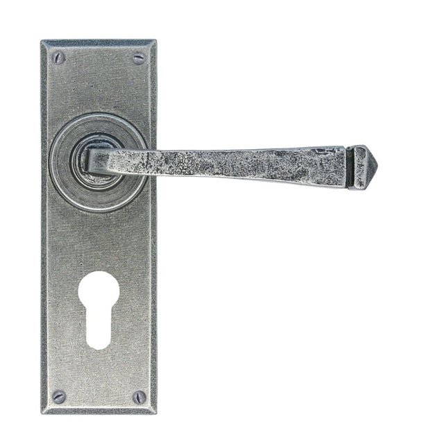 From The Anvil - Pewter Avon Lever Euro Lock Set | Sku. 33703 | Trade Door Handles.