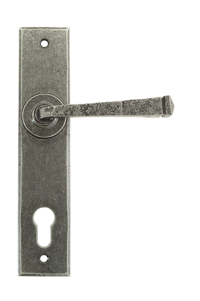 From The Anvil - Pewter Avon Lever Espag. Lock Set | Sku. 33704 | Trade Door Handles.