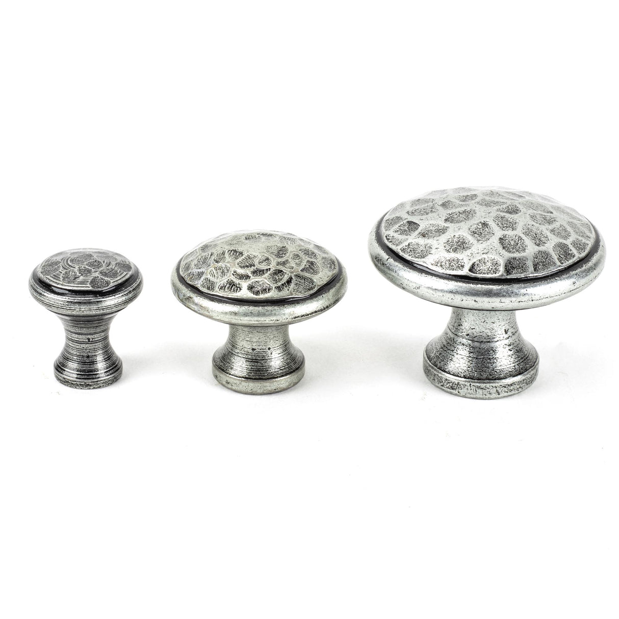 From The Anvil - Pewter Hammered Cabinet Knob - Small | Sku. 33705 | Trade Door Handles.