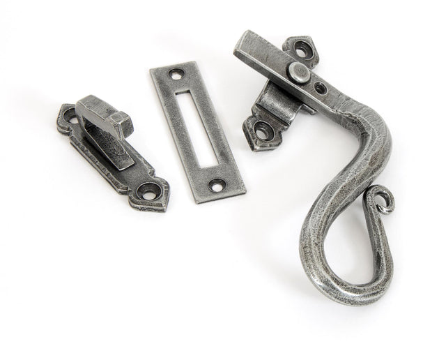 From The Anvil - Pewter Locking Shepherd's Crook Fastener - RH | Sku. 33709 | Trade Door Handles.