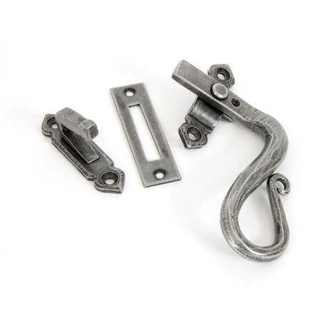 From The Anvil - Pewter Locking Shepherd's Crook Fastener - RH | Sku. 33709 | Trade Door Handles.